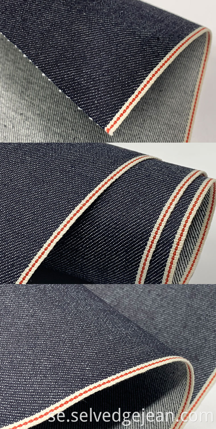 Premium japansk stil selvedge 98 bomull 2 ​​lycra elastane stretch denim tyg roll för kvinnliga jeans
